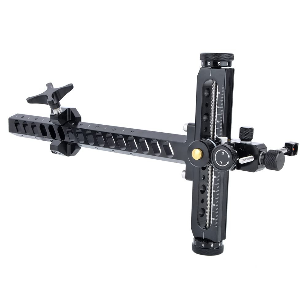 AMEYXGS Archery Recurve Bow Sight Accessories 9 Inch T Shape Archery Shooting Target Sight Adjustable Bowsight with Single Pin Sight for Target Practice