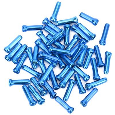 Milltrip 50pcs Brake Wire End Core Aluminum Alloy Shifter Cable Crimps Supplies (Blue)