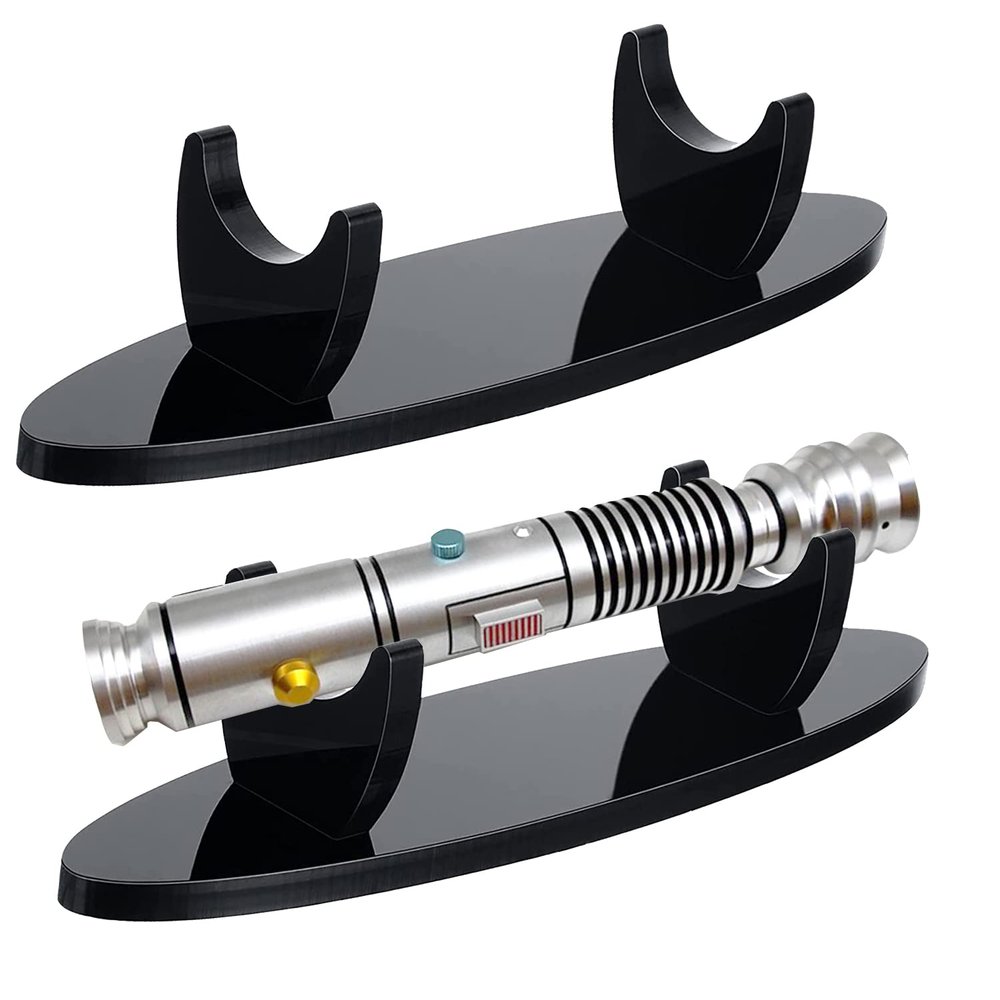 WANLIAN Lightsaber Stand Desktop Lightsaber Stand Display Sword Stand Acrylic Sword Stand for Lightsaber Display (Black)
