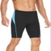 Fiteng Men's Swim Jammers Competitive Athletic Swim Team Suit Training Endurance Racing Quick Dry Swimming Shorts UPF 50 Black/Blue view 1
