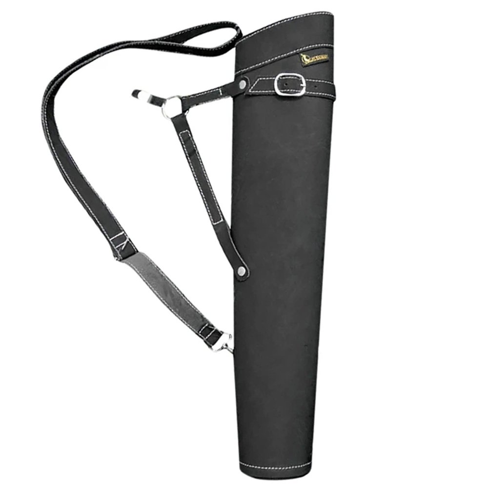 HCCTOZZ Shoulder-Back Design Leather Quiver Can Hold 30 Pcs Arrows for Recurve Bow, Hunting Bow Quiver, Archery Accessories