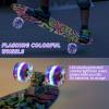 Kqpoinw Kids Skateboard,22" Complete Skateboards for Kid,Teens,Girls,Beginners,Skate Board,Purple Skateboards with Colorful LED Light up Wheels,Skate Tool, Ideal Gift for Girls,Kids view 2