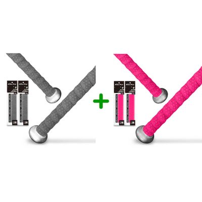 ALIEN PROS 4 Pack Grey & Pink Bat Grip Tape for Baseball 1.1MM - Wrap Your Bat for an Epic Home Run
