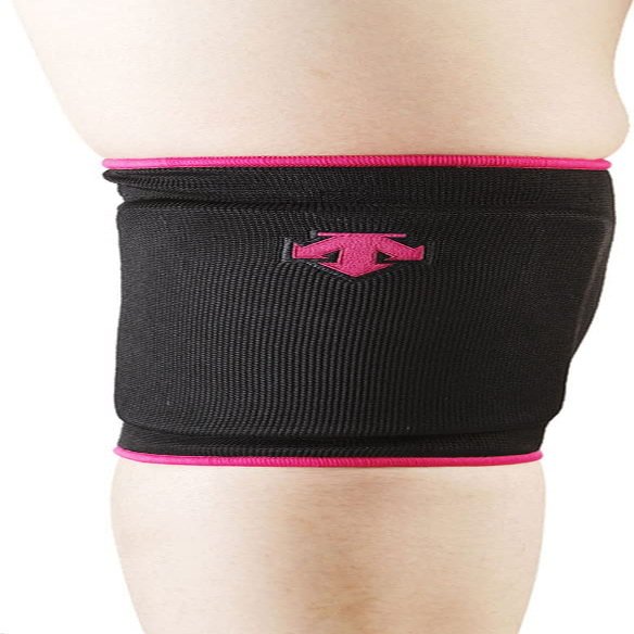DESCENTE DVB-8601B Volleyball Knee Supporter Knee Pad, Black x Magenta, F