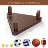 Ball Stand Holder,Ball Display Stand Wooden for Football Basketball Stand Soccer Ball Holder,Rugby Ball Volleyball Sports Ball Storage Rack Made of Solid Wood,Trophy Autograph Memorabilia Display Case view 2