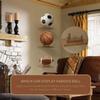Ball Stand Holder,Ball Display Stand Wooden for Football Basketball Stand Soccer Ball Holder,Rugby Ball Volleyball Sports Ball Storage Rack Made of Solid Wood,Trophy Autograph Memorabilia Display Case view 4