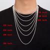 OCHCOH 925 Sterling Silver Clasp 2.5mm Rope Chain Necklace for Men Women Diamond Cut Silver Chain Necklace for Men 24 Inch view 3