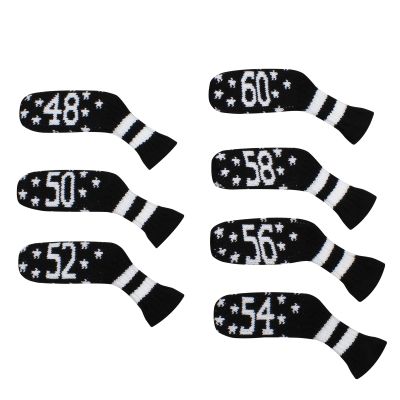 Scott Edward Knitted Wedge Golf Iron Headcovers 7 PCS Club Protector 48,50,52,54,56,58,60 Degree (Starry Night)