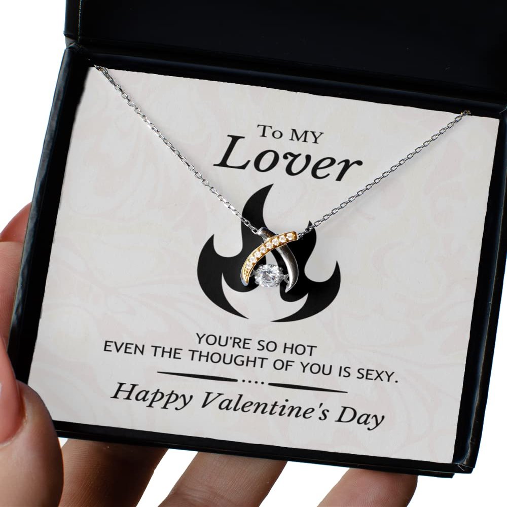 Wishbone Dancing Necklace - Cheesy Gifts for Boyfriend, Things to Get Your Boyfriend, Gifts Fof Girlfriend, Small Meaningful Gifts for Girlfriend, Bad
