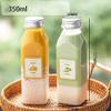 Crysdaralovebi 10pcs 250/350/420ml Transparent Plastic Milk Juice Storage Bottles Screw Cap Plug Cosmetic Beverage Bottles Kitchen Supplies (M) view 2