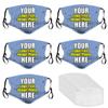 JCETUNO 5 PCS Custom Funny Face Masks Personalized Design Breathable Mouth Mask Balaclava Reusable Face Cover For Unisex Women Men Kids Adults view 1
