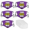 JCETUNO 5 PCS Custom Funny Face Masks Personalized Design Breathable Mouth Mask Balaclava Reusable Face Cover For Unisex Women Men Kids Adults view 1