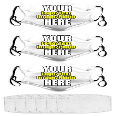 JCETUNO 3 PCS Custom Face Masks Personalized Design Breathable Mouth Mask Balaclava Filter Reusable Face Cover For Unisex Men Women Kids