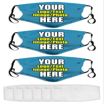 JCETUNO 3 PCS Custom Face Mask Custom Unisex Face Cover Neck Gaiter Face Bandanas With Your Logo Image For Sports,Outdoor And Travel