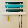 Classy Wood Foam Roller & Yoga Mat Storage Rack. Holds 4, 8, 12 etc. Modular (Sold by The Pairs and no. of Pairs You get Determines no. of Mats/Rollers You Hold). Easy Wall Mount. White. view 2