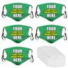 JCETUNO 5 PCS Custom Face Mask Custom Unisex Face Cover Neck Gaiter Face Bandanas With Your Logo Image For Sports,Outdoor And Travel view 1
