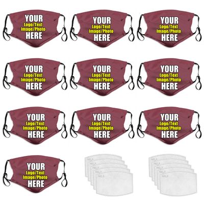 10 PCS Custom Face Mask Custom Unisex Face Cover Neck Gaiter Face Bandanas With Your Logo Image For Sports,Outdoor And Travel
