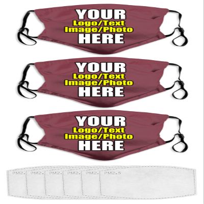 JCETUNO 3 PCS Custom Face Mask Custom Unisex Face Cover Neck Gaiter Face Bandanas With Your Logo Image For Sports,Outdoor And Travel