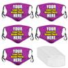 JCETUNO 5 PCS Custom Face Masks Personalized Design Breathable Mouth Mask Balaclava Filter Reusable Face Cover For Unisex Men Women Kids view 1