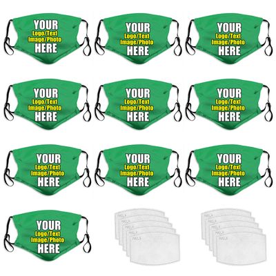 10 PCS Custom Face Mask Custom Unisex Face Cover Neck Gaiter Face Bandanas With Your Logo Image For Sports,Outdoor And Travel