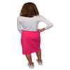 Kosher Casual Kids Big Girls Modest Knee Length Stretch Pencil Skirt in Lightweight Cotton Spandex XL Aubergine view 4