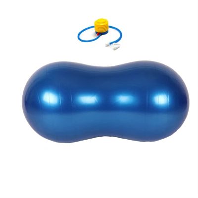 SHELLSK Sporting Goods Yoga Balls Sports Pilates Fitness Peanut Exercise Thicken Gym Fit Ball Exercise Pilates Workout Massage Balance Ball at Home for Indoor Exercise (Color : Blue)