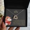 Love Dancing Necklace - to My Wife Message Card Jewelry from Husband for Anniversary Or Valentine's Day, Soulmate, Best Friend, Romantic Love Heart Cr view 1