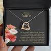 Love Dancing Necklace - to My Wife Message Card Jewelry from Husband for Anniversary Or Valentine's Day, Soulmate, Best Friend, Romantic Love Heart Cr view 3