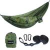 Camping Hammock Double & Single Portable Hammocks Ultralight Nylon Parachute Hammocks with 2 Tree Straps for Backpacking, Travel, Beach, Backyard, Camping, Hiking (Medium, Camouflage) view 1