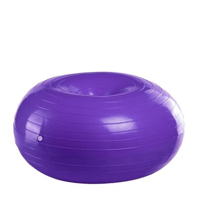 SHELLSK Sporting Goods Yoga Doughnut Stability Exercise Ball Childbirth Yoga Ball Pilates Training Home Fitness Equipment Pilates Balance Ball for Indoor Exercise (Color : 55cm Purple)