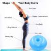 SHELLSK Sporting Goods Yoga Doughnut Stability Exercise Ball Childbirth Yoga Ball Pilates Training Home Fitness Equipment Pilates Balance Ball for Indoor Exercise (Color : 55cm Purple) view 4