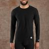 Carhartt Men's Force Lightweight Stretch Grid Base Layer Crewneck Top, Black, X-Large view 3