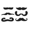 Fake Black Mustache, 6pcs Lifelike Mustache Easy To Put on and Take Off for Cosplay for Carnival for for Halloween view 1