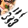 Fake Black Mustache, 6pcs Lifelike Mustache Easy To Put on and Take Off for Cosplay for Carnival for for Halloween view 2