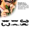 Fake Black Mustache, 6pcs Lifelike Mustache Easy To Put on and Take Off for Cosplay for Carnival for for Halloween view 4