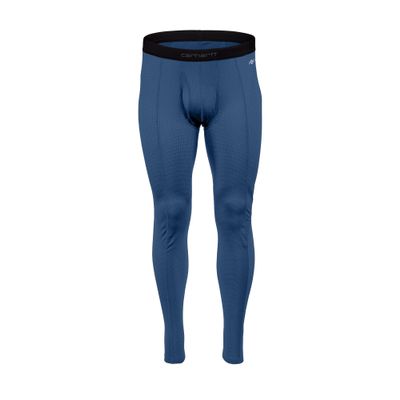 Carhartt Men's UL0184M Force Lightweight Stretch Grid Base Layer Pant - Large Regular - Dark Blue