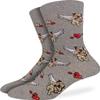 Good Luck Sock Men's Valentine's Day Cupid Pugs Socks, Adult, Shoe Size 7-12 view 1