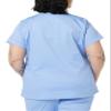Amazon Essentials Women's Classic Fit V-Neck Short Sleeve Scrub Top (Available in Plus Size), Cornflower Blue, XX-Large view 2