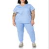 Amazon Essentials Women's Classic Fit V-Neck Short Sleeve Scrub Top (Available in Plus Size), Cornflower Blue, XX-Large view 3