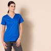 Amazon Essentials Women's Classic Fit V-Neck Short Sleeve Scrub Top (Available in Plus Size), Blue, 3X view 2