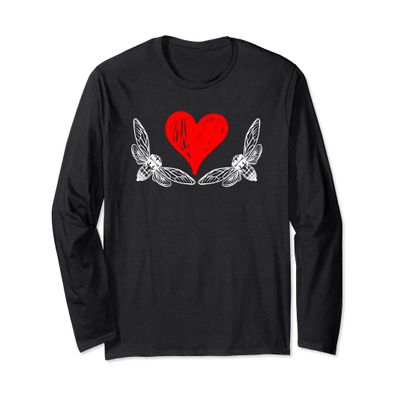 Love Cicada Funny Insect Lover Gift Adults Kids 2021 Long Sleeve T-Shirt
