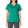 Amazon Essentials Women's Classic Fit V-Neck Short Sleeve Scrub Top (Available in Plus Size), Teal Green, X-Large view 1