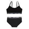 POLG Girls Summer Tops Underwear Bra Vest Children Underpants Briefs Breathable Sport Undies Set for Teen Girls 10-15Years (Black, One Size) view 1