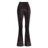 Velvet Bell Bottom Pants for Women Palazzo Lounge Pants Stretchy 70s Disco Party Bell Bottom Trousers Slim Fit High Waist Flare Pants Long Wide Leg Pants Bootcut Casual Yoga Leggings A#Dark Gray S view 2