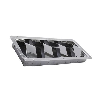 MARINE CITY 4-Slot Louvered Vent Stainless Steel, 10 x4-3/8 Inches, Mirror Finish, Corrosion-Resistant, Durable Vent Cover for Boats, Yachts, RVs & Homes (Pack of 1)