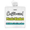 sophiehome Picture Picnic Blanket Customized, Personalized Text Beach Blanket Waterproof Sandproof, Foldable Lightweight Customzable Picnic Blankets for Travel, Camping, Hiking White 58.3 x 58.3 inch view 1