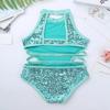 Sywiyi Kids Girls Cutout Back Gymnastics Leotards Shiny Sequins Ballet Dance Athletic Bodysuit Mint Green 14 Years view 4