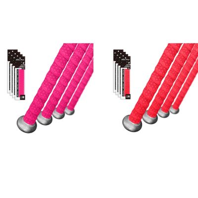 ALIEN PROS 8 Pack Pink & Red Bat Grip Tape for Baseball 1.1MM - Wrap Your Bat for an Epic Home Run