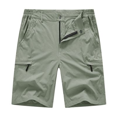 BASUDAM Men's Cargo Hiking Shorts Stretch Quick Dry Lightweight Work Shorts 6 Pockets for Camping Travel Sage Green 34