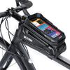 WILD MAN 1.2L Bike Front Frame Bike Bag Rainproof Top Tube Bicycle Bag with Touch screen for Mountain Road Bike Cycling (Sun pattern, XT5) view 1
